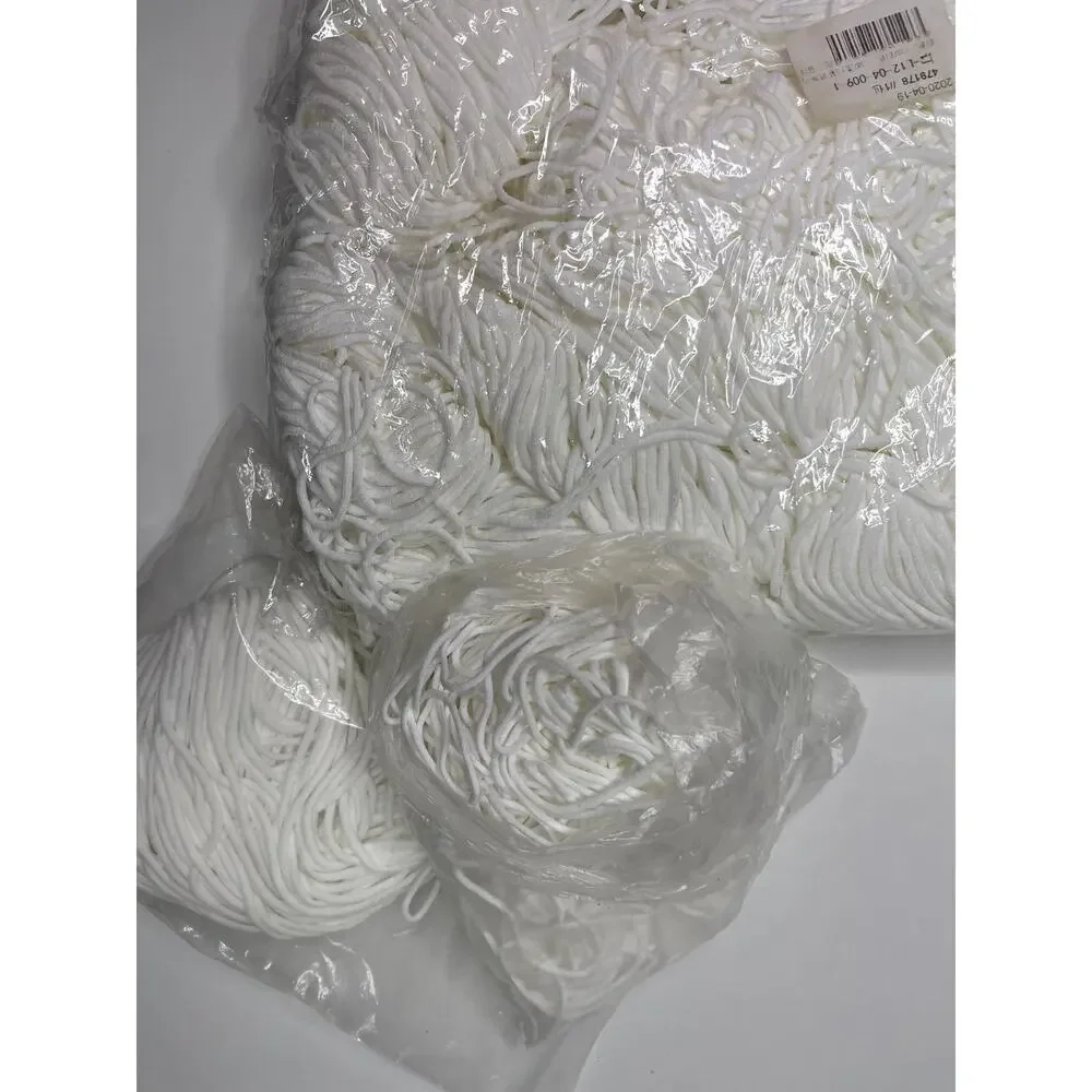 LOT White Elastic Cord String — Mixed Sizes! Sewing Clothing Crafts Masks 1.7lbs